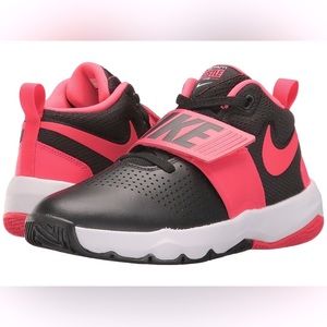 Nike Girls Black & Pink NIKE TEAM HUSTLE Sneakers